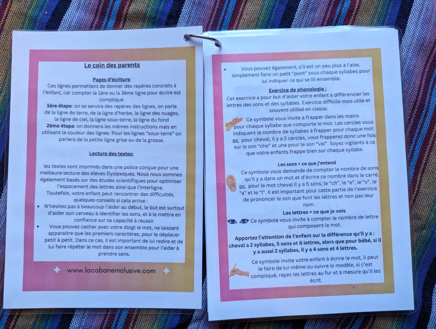 Livret 40 pages d'aide à l'apprentissage des sons complexes pour les dyslexiques