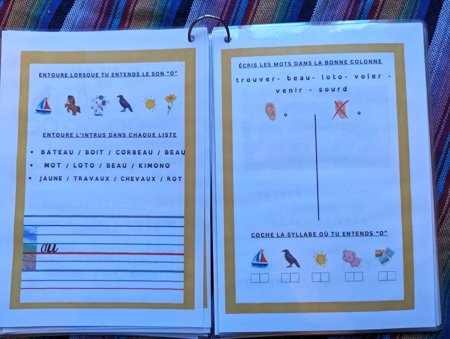 Livret 40 pages d'aide à l'apprentissage des sons complexes pour les dyslexiques