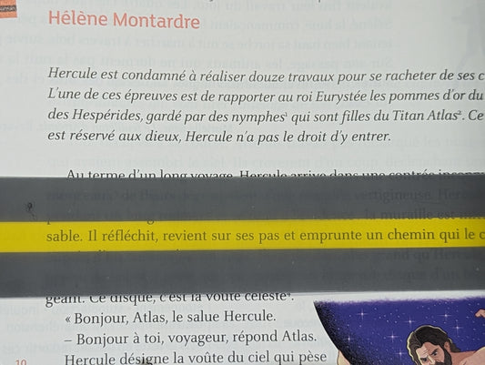 DYSLEXIE: étape 2  Règle de lecture en plastique souple